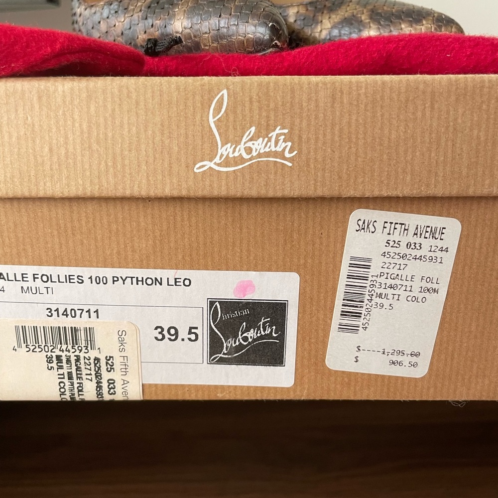 Christian Louboutin Pigalle Follies Python Leopar… - image 3